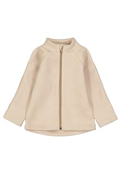 Mikk-Line cotton fleece baby jacket - Warm Taupe